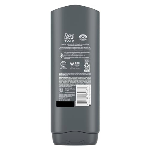 DOVE MEN + CARE Post-Workout Body Wash 3N1 Revive 4 Count For Men With Tea Tree Oil, 18 oz