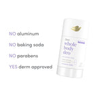 Dove Whole Body Deo Aluminum Free Anti-Friction Deodorant Stick Coconut + Vanilla for All Day Odor Control 2.6 oz