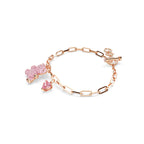 Swarovski Teddy bracelet Bear, Pink, Rose gold-tone finish