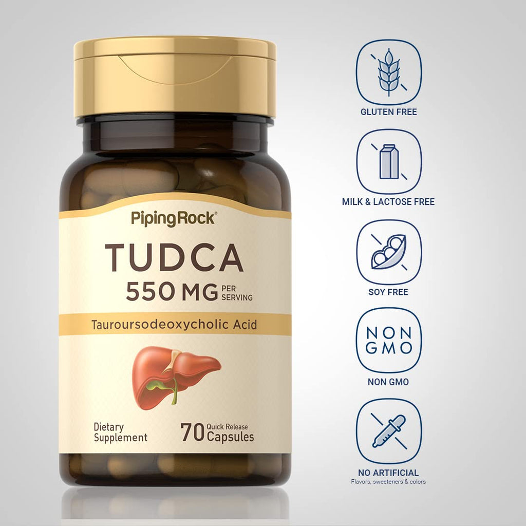 Piping Rock Tudca Supplement | 550mg | 70 Capsules
