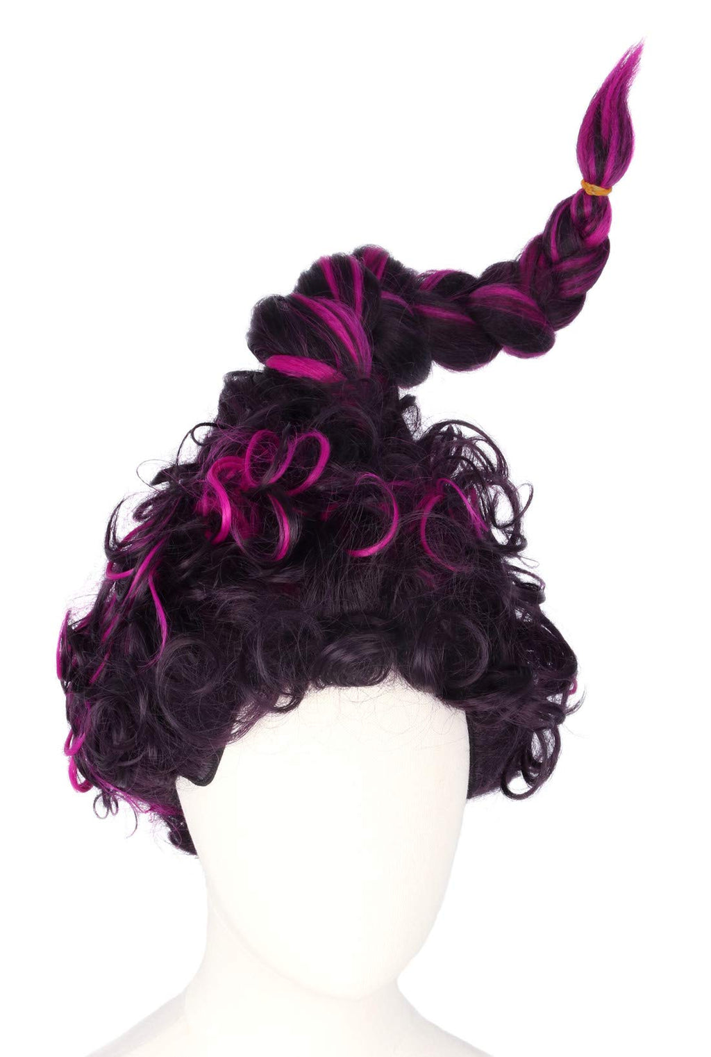 Topcosplay Women Wig Purple Mixed Red Halloween Costume Cosplay Wigs with Braid