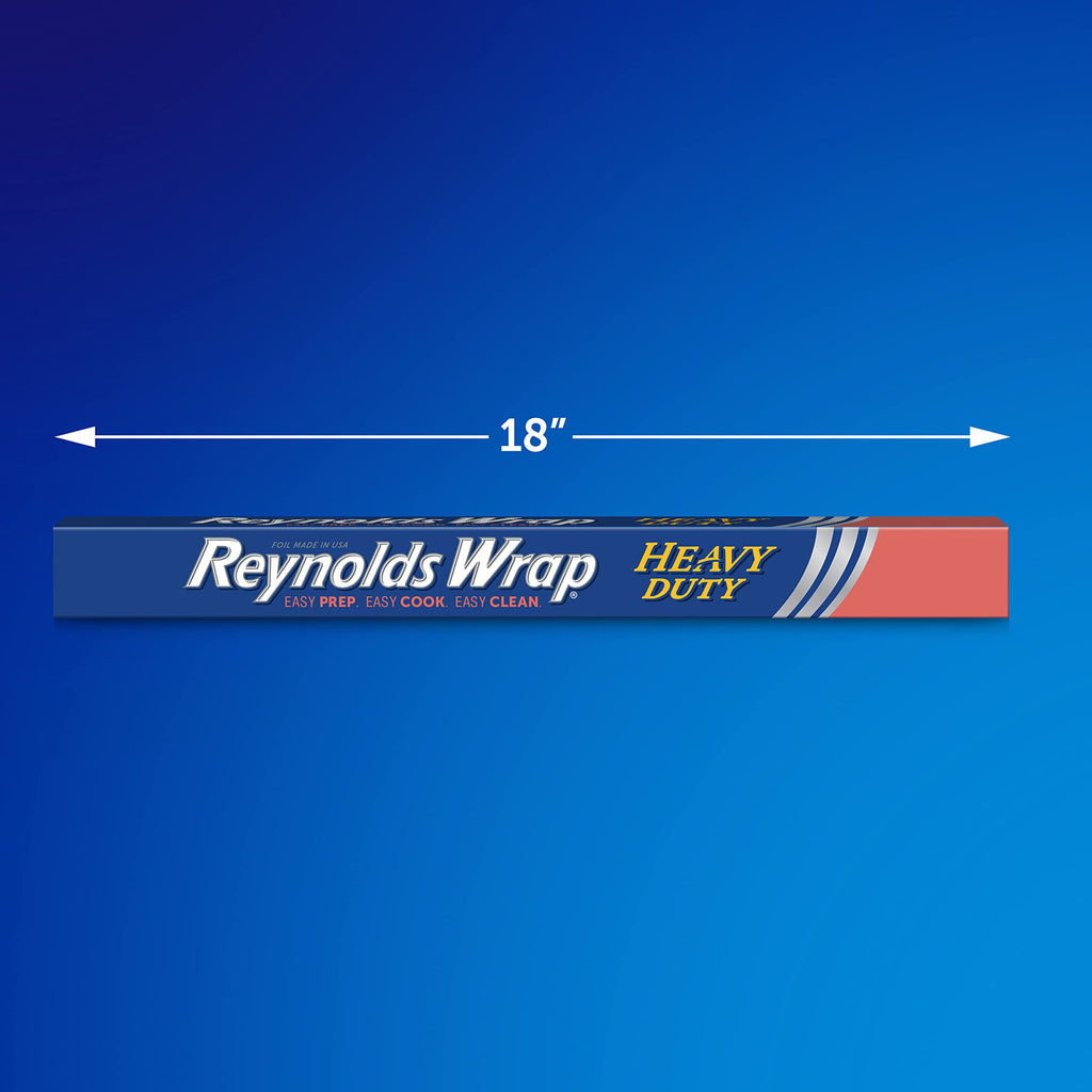 Reynolds Wrap Heavy Duty Aluminum Foil, Heavy Duty Foil Aluminum Roll, Thick Foil for Added Strength, With Easy Open and Close Secure Tab, Extra Wide, 37.5 Sq. Ft.