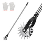 BlumWay 67 Inch Rotary Wheel Edge Trimmer, Rotary Shears, Manual Sidewalk Edgers, Length 23.6" to 67", Heavy Duty Stainless Steel Handle with Sharp Blades/Gloves