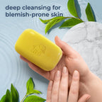 Natural Elephant Dead Sea Sulfur Soap 4.4 oz with Dead Sea Salt, Aloe Vera, Sulphur Face and Body Cleanser Bar for All Skin Types (3 Pack (13.2 oz Total))