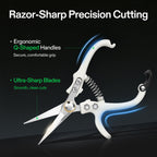 VIVOSUN Pruning Shears for Gardening, Q-Shaped Garden Scissors for Plants