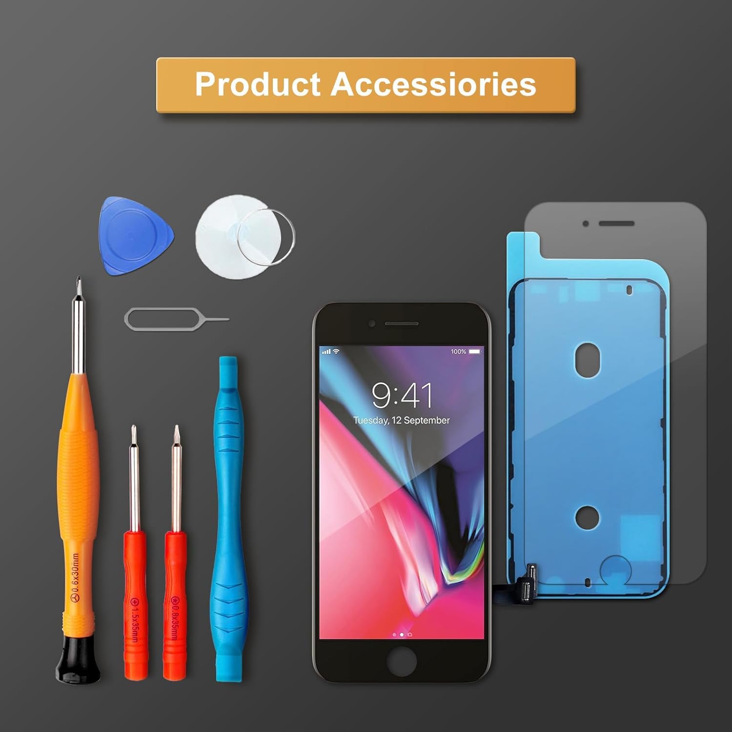 LL TRADER Screen Replacement for iPhone 8/SE 2020(SE2) LCD Screen 4.7 Inch LCD Retina FHD Display with Repair Tool Kits, Waterproof Tape, Screen Protector Mounting Frame Black 2026 NEW for USA