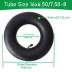 2-Pcs 16x6.50-8 Tube 16x7.50-8 Inner Tube 16x650-8 16x750-8 Tube
