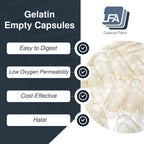 Empty Capsules Size 0-5000 Count Bulk Empty Gelatin Capsules - Joined Fillable Gel Capsules Empty - Pill Capsules Empty for Capsule Filling Machine - Certified Halal Beef Gel Caps
