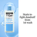 Neutrogena T/Gel 2 in 1 Anti-Dandruff Shampoo and Conditioner (1x 250ml), Shampoo and Conditioner to Help Fight Dandruff From First Wash, Haircare for Soft, Shiny Healthy-Looking Hair and Scalp