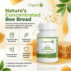 Bee Pearl Bee Bread Supplement - 700mg Freeze-Dried B.ee Bread Extract with Vitamin C, Naturally Fermented Pollen, Premium Vegetarian Capsules, Gluten Free - 30 Capsules