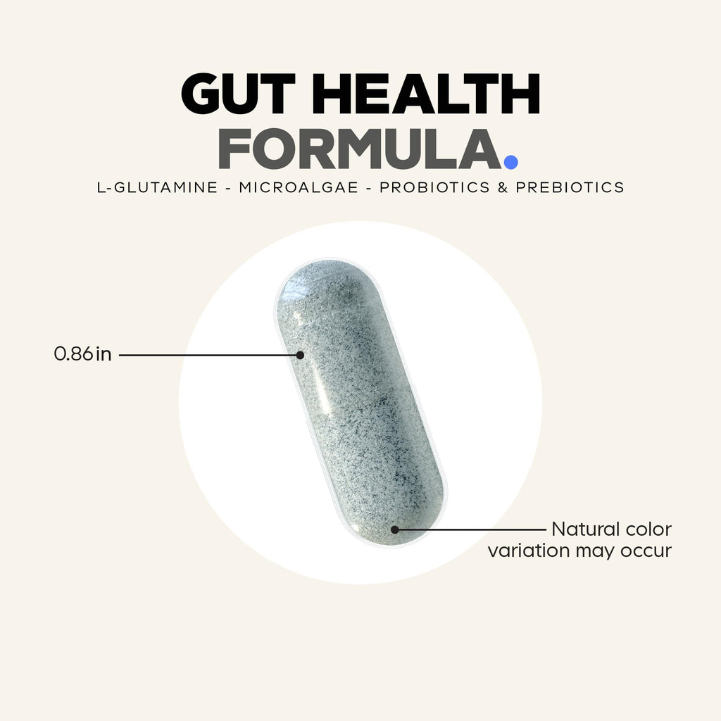 Codeage Gut Health Supplements Vegan Formula - L Glutamine, Zinc, Turkey Tail Mushroom Powder, Tonic Mushroom, Maitake, Micro Algae, Mineral, Licorice Root DGL - Probiotics, Prebiotics - 180 Capsules