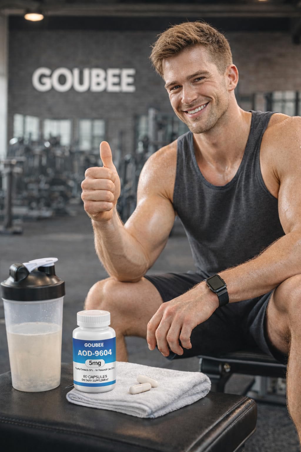 GOUBEE AOD-9604 (5MG) Peptide High-Purity Lyophilized Capsules, 99% Purity - 60 ct