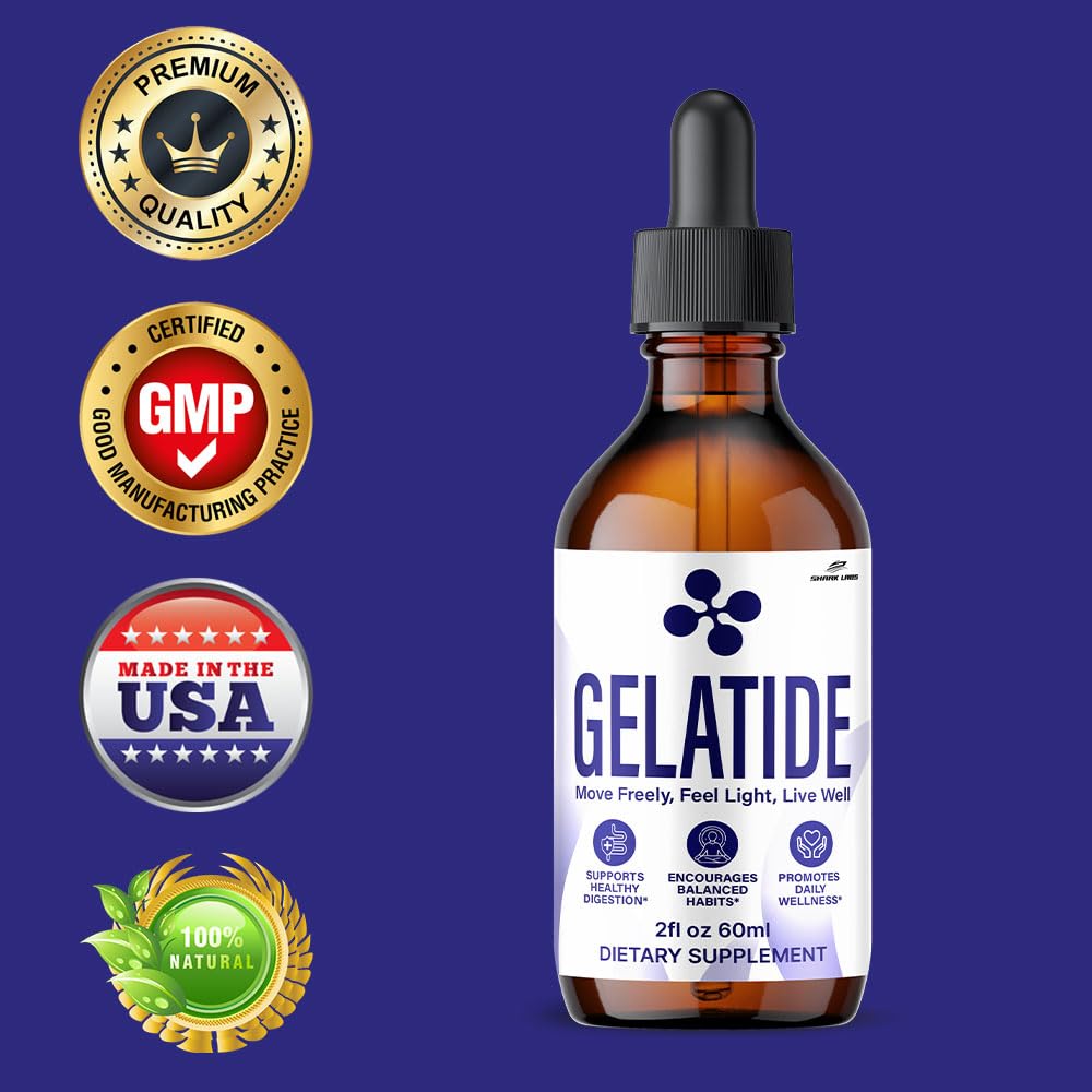 Gelatide Drops, Maximum Potency Supplement, Gela Tide Liquid Extract Advanced Premium Formula, All Natural for Men and Women 60 ML (1)