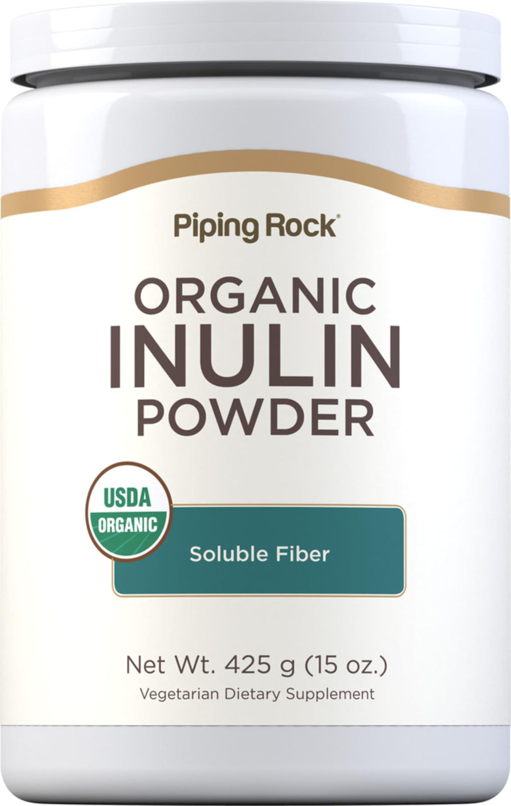 Piping Rock Organic Inulin Powder | 15 oz | Soluble Fiber Supplement