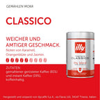 illy Ground Moka Coffee, Classico Medium Roast, 8.8 oz