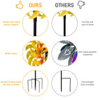 VEWOSTAR 13Inch Metal Sunflower Wind Spinner Outdoor Decor with Stake