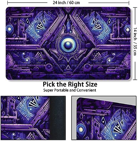 Playmat for MTG, with Free Storage Bags,Game Mat 24 x 14 inches, TCG and Board Game Mat for Cards,Mousepad Desk Mats (Regular,Magic Mat 7)