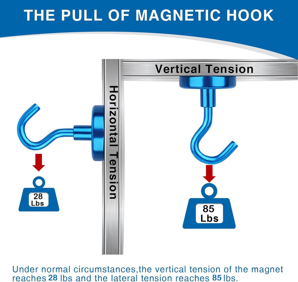 LOVIMAG Magnetic Hooks Magnet Hook for Cruise Cabins 85LBS Essentials 6P