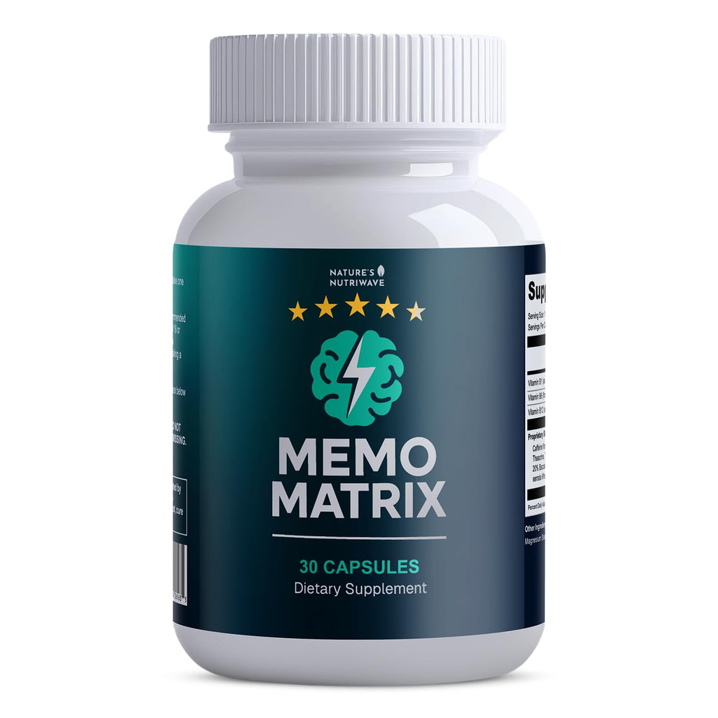 Memo Matrix – B1, B6, B12, Bacopa & Rhodiola – 30 Ct, 1 Month Supply