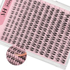Natural Lash Clusters - 154PCS Cluster Eyelash Extensions, 8-14mm Mixed Individual Lashes, Comfortable Eyelash Clusters with Thin Band, Individual Lash Clusters Easy to Apply (Realistic)