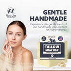 Natrulo Sebum Soap Di Res In Barra - Animal Sebum Soap Powered With All Natural Grass Without Fragrance - Moisturizing Bath Gel For Face And Body Ideal For Eczema Skin S