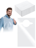 Retisee 200 Packs Plastic Disposable Bibs for Adults 14 x 24 Inch Eating Plastic Bibs for Women Men Elderly(White)