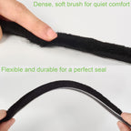 YOCCEK Self-Adhesive Weather Stripping Seal for Doors & Windows – Soundproof Insulation Gap Filler for Sliding, Exterior, Front, and Jamb Frames – 0.6" x 0.35" x 33 ft, Black