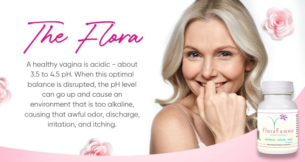 FLORAFEMME - pH Vaginal Probiotics Suppository - Supports pH Balance of Yeast & Bacteria for Feminine Freshness. Supports Restoration of Healthy Vaginal Flora & Vaginal Odor Management