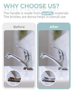 SXhyf Crevice Cleaning Brush - Grout Scrub Brush, House Cleaning Supplies, Gap Cleaning Tools, Home Essentials, Gifts for Women Men, Hard Bristle Crevice Cleaner Brush for Household Use, Bathroom