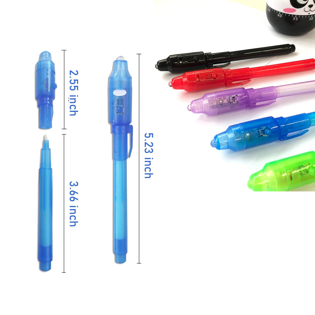 SCStyle Invisible Ink Pen 28Pcs With UV Light Party Favors for kids,Spy Pen