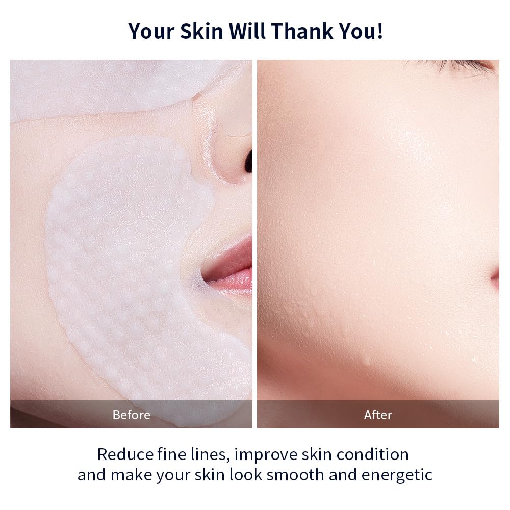 PROF.LING Full-Spectrum Hyaluronic Acid Face Mask – Deep Hydration & Anti-Wrinkle Lifting Sheet Mask, Plumping & Firming Treatment for Fine Lines, Elasticity Boosting Hydrating Facial Mask-5ea
