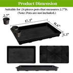 ZAVOOS 6 Pack Nursery Potting Trays with No Drain Holes