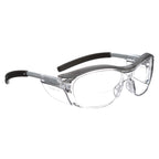 3M Safety Glasses with Readers, Nuvo Readers, +2.0 Diopter, Pack of 1, ANSI Z87, Clear Lens, Gray Frame, Soft Nose Bridge, Side Shields