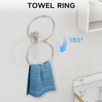 KLJKPA 20 Pieces Bathroom Accessories Set, Brushed Nickel Bathroom Hardware Set, 24 inch Towel Bar, Towel Racks for Bathroom, Robe Towel Hooks, Toilet Paper Holder Wall Mounted