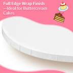 Cake Boards 14 Inch Round – 4 Pack 1/2 Inch Thick Cake Drums with Full Wrapped Edges, Corrugated Cake Base Board for Wedding, Party, Baking & Multi-Layer Cakes (White)