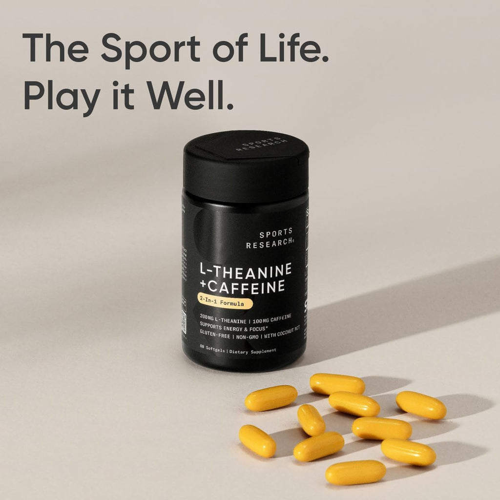 Sports Research­® L-Theanine + Caffeine Nootropic Supplement - 60 Softgels