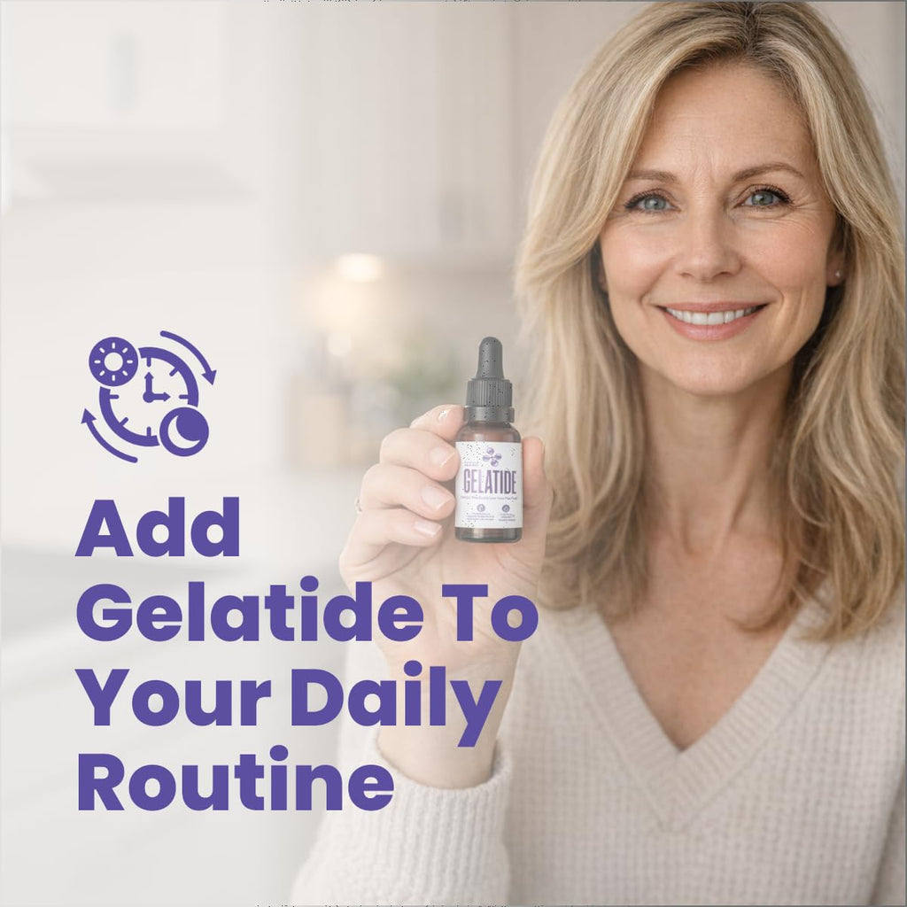 GELATIDE Liquid Drops with Botanical Extracts – Natural Formula with Maca, Grape Seed Extract, Chromium & Herbal Blend – Non-GMO, Stimulant-Free – Made in USA – 2 fl oz, 60 Serving, 2 Month Supply