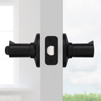 Kwikset Balboa Entry Door Handle with Lock and Key, Secure Keyed Reversible Lever Exterior, Doorlock, For Front Entrance and Bedrooms, Matte Black, Pick Resistant Smartkey Rekey Security