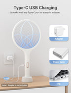 YISSVIC Electric Fly Swatter 4000V Bug Zapper Racket Dual Mode