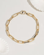 James Michelle Chunky Love Bracelet for Women – Premium Waterproof, Tarnish-Free, Gold PVD Coated Jewelry – Hypoallergenic – Perfect for Beach, Weddings, Gifts – 7 Inch Length