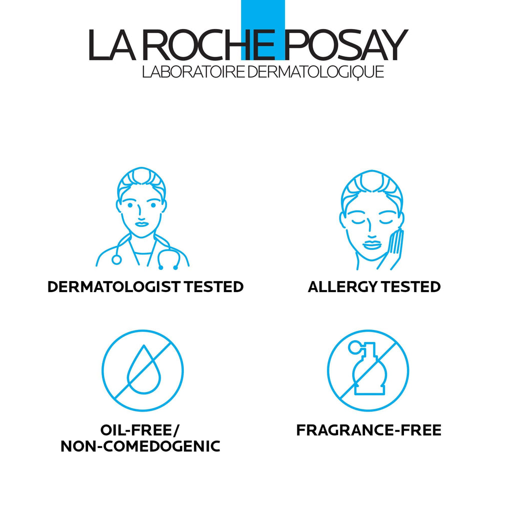 La Roche-Posay Toleriane Dermo Facial Cleanser for Face & Eyes, Gentle Face Wash and Makeup Remover, Milky Texture, Fragrance Free, Preservative Free