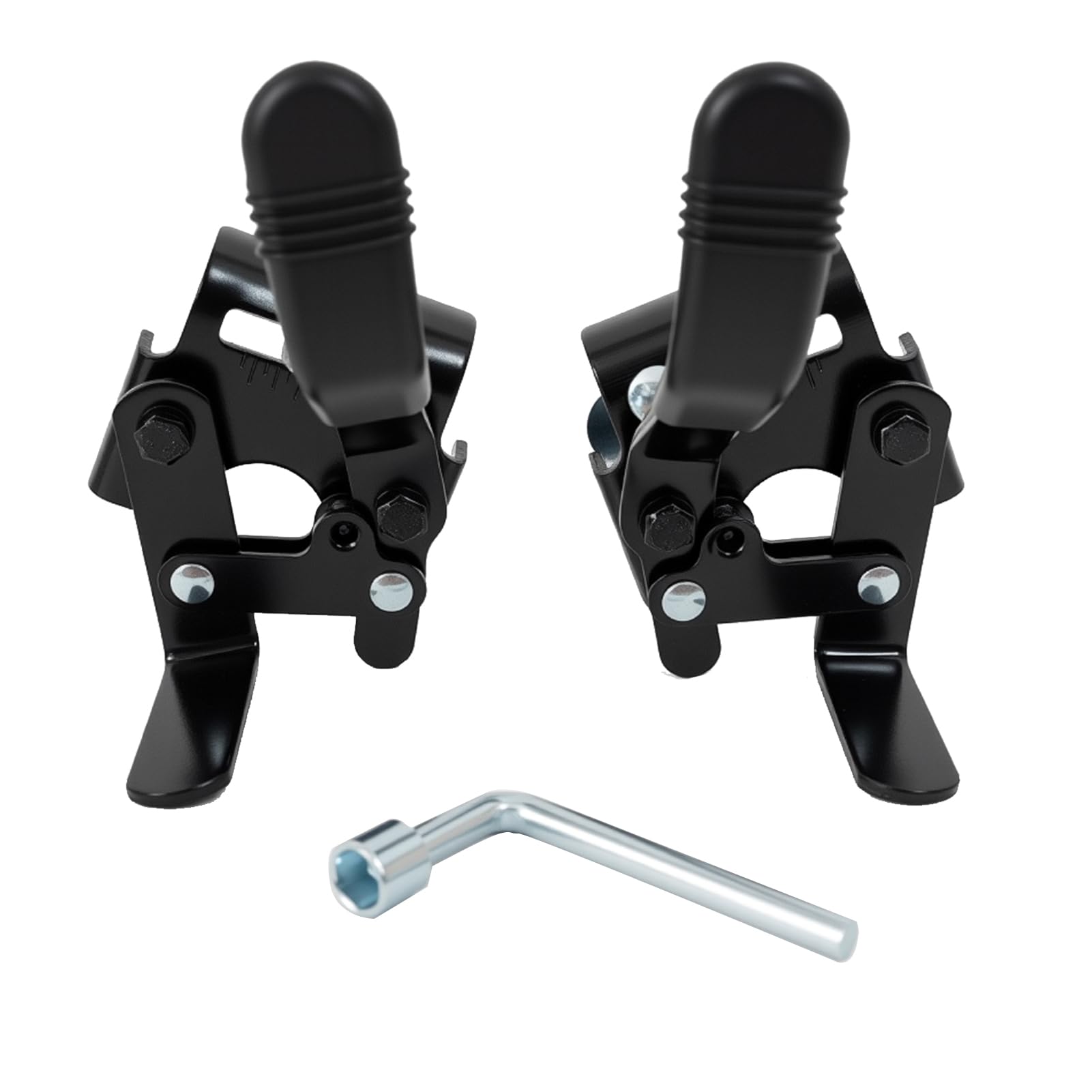 Wheelchair brakes, Universal Brake, Replacement Parts, One-Handed Operation, Suitable For Most Manual Wheelchairs (1 Pair, Black)