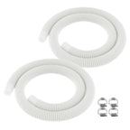ANTOBLE Pool Hose for Intex 1.25" Diameter Above Ground Pool Pump Hoses Replacement Accessory 59" Long 1-1/4 Swimming Pool Filter Pump Hoses 607 637 With 4 Metal Clamps, 2 Pack