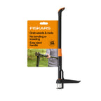 Fiskars Deluxe Stand-Up Weed Puller Tool, 4 Serrated Stainless Steel Claws