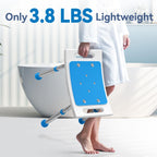 Loyoda FSA/HSA Eligible Lightweight Shower Chair for Inside Shower and Tub, 6 Height-Adjustable Shower Bench with Padded Seat & Suction Feet, Non-Slip Shower Stool for Elderly and Disabled (400 lbs)