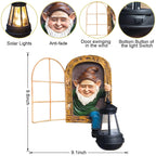 REYISO 10'' Garden Gnome Statue with Solar Lights :Outdoor Tree Decor