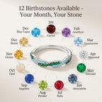 OVNMFH Custom Wavy Birthstone Promise Ring for Women, Personalized Birthstone Rings, Dainty Stackable Wave Ring, Romantic Promise Rings Gift for Girlfriend Wife