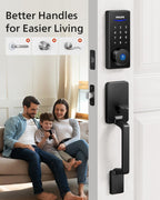 Philips Wi-Fi Smart Lock with Handle, Keyless Entry Keypad Door Lock with Handle, Front Door Deadbolt Set with WiFi Gateway, App Control, Fingerprint Unlock, PIN Code Unlock, Auto Locking