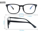 HAPJOYS Reading Glasses Women Blue Light Blocking Lightweight Computer Readers +0.75 Square Cheaters Reading Glasses 4 Pack Anti Glare Reduce Eyestrain Protect Eyes