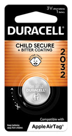 Duracell 2032 Lithium Battery, 1 Count Pack (Pack of 1) Child Safety Features, Compatible with Apple AirTag, Key Fob, Tea Light Candles and other devices, CR2032 Battery, Lithium Coin Battery